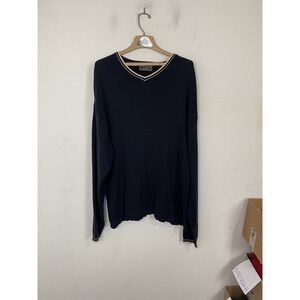 Abercrombie & Fitch Mens Sweater XXL Navy Academia School Preppy VTG Nautical